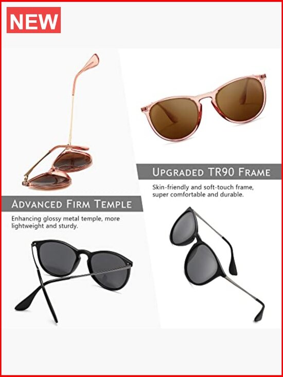 Premium Vintage Round Sunglasses Trendy Retro Style UV400 Polarized Lightweight main image 6